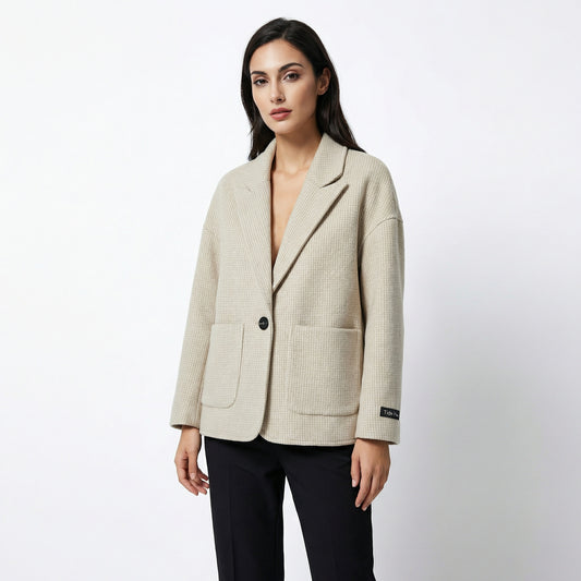 Korean Style Woolen Student Loose Suit