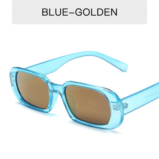 Lunettes de soleil rétro à petite monture pour femme – Lunettes de soleil colorées tendance couleur bonbon