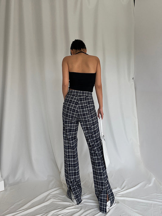 Check Mate Plaid Flare Pants
