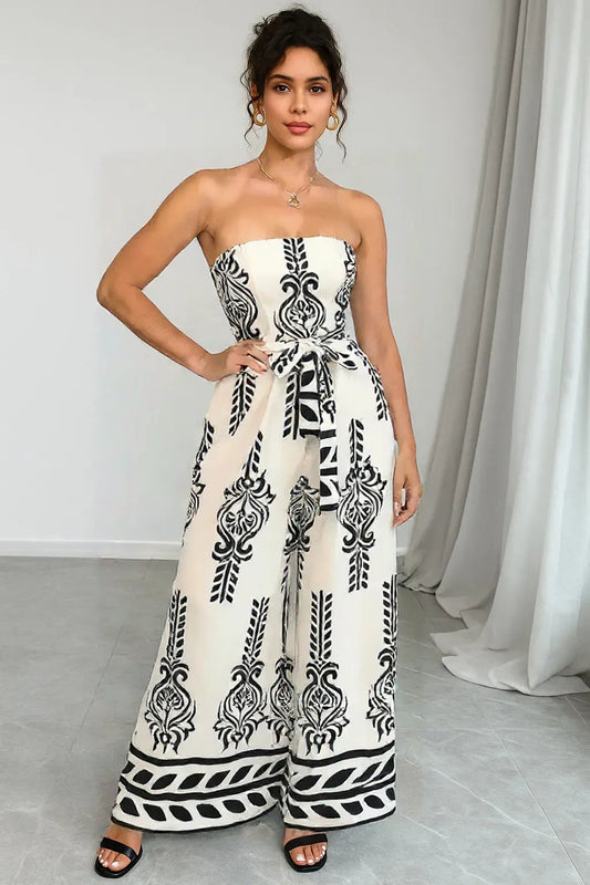 Ivory Mono Tube Jumpsuit