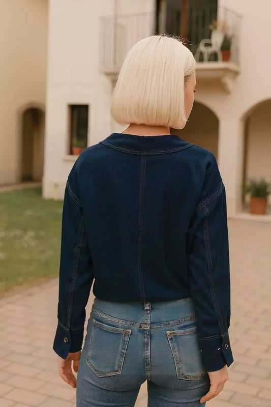 Weekend Attitude Denim Shirt – Dark Wash