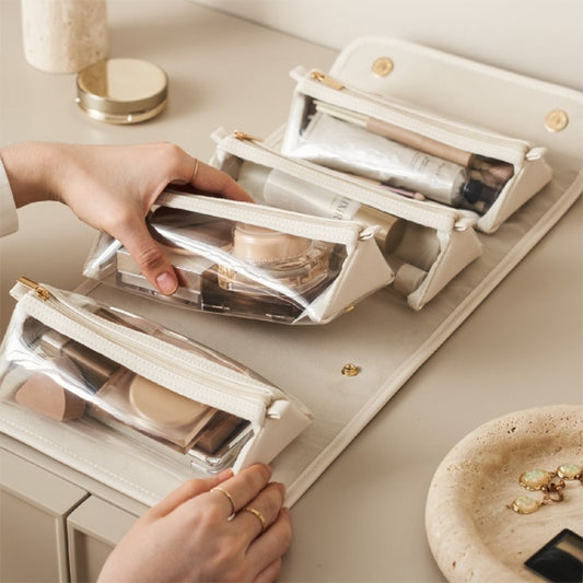 Waterproof Folding Cosmetic Bag – Large-Capacity Travel Makeup Organizer