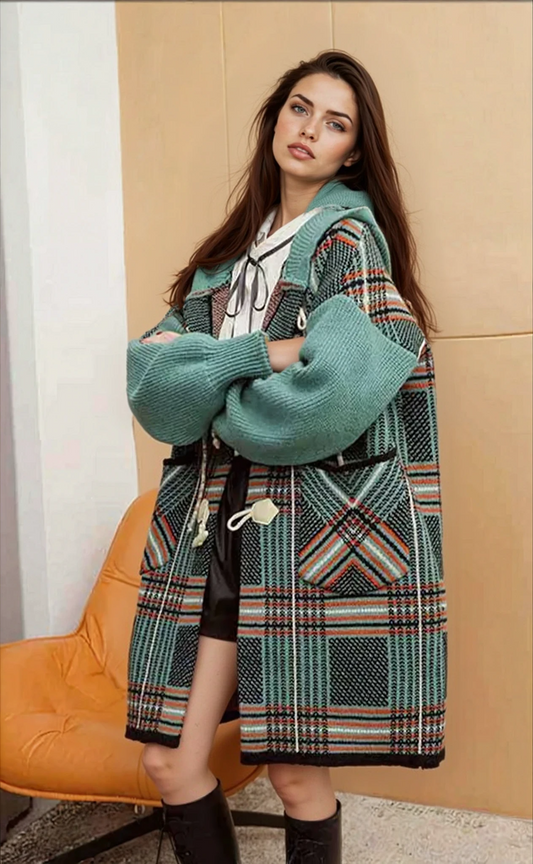 Hooded Knit Cardigan