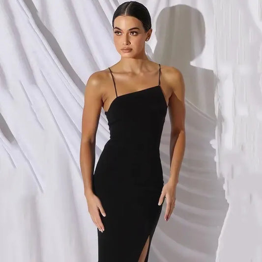 Robe mi-longue moulante Ropa Mujer