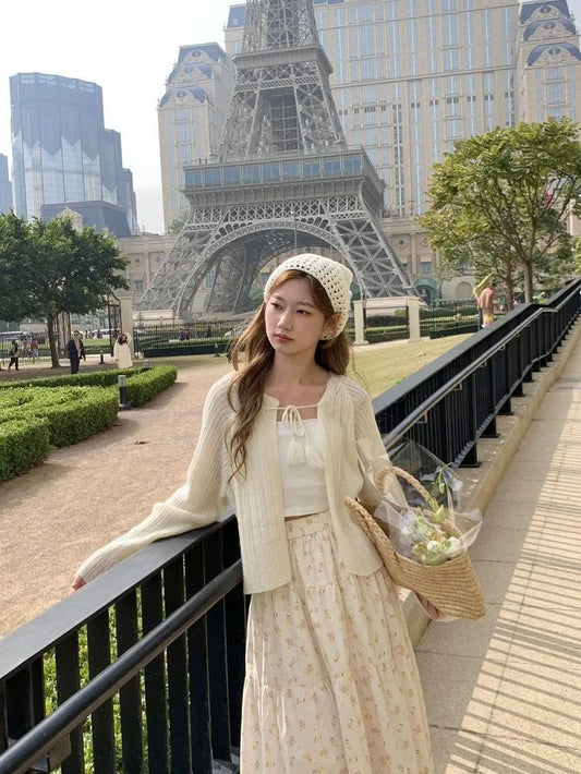 Sweet Bloom Ruffle Maxi Skirt