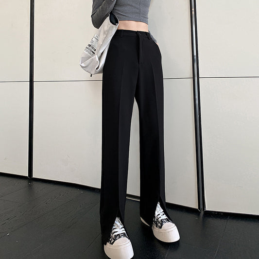 Stay Active Front-Slit Straight-Leg Pants