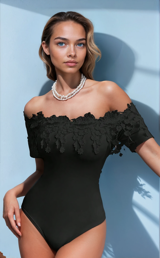 Sexy Lace Off Shoulder Bodysuit
