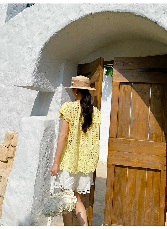 Weekend In Capri Stitch Top