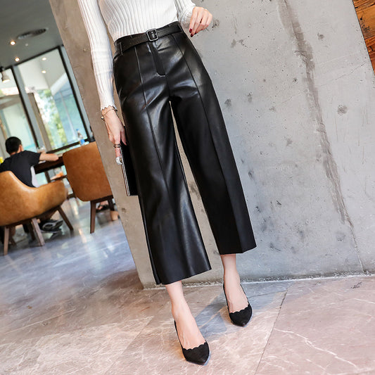 Boardroom Brat Vegan Leather Trousers