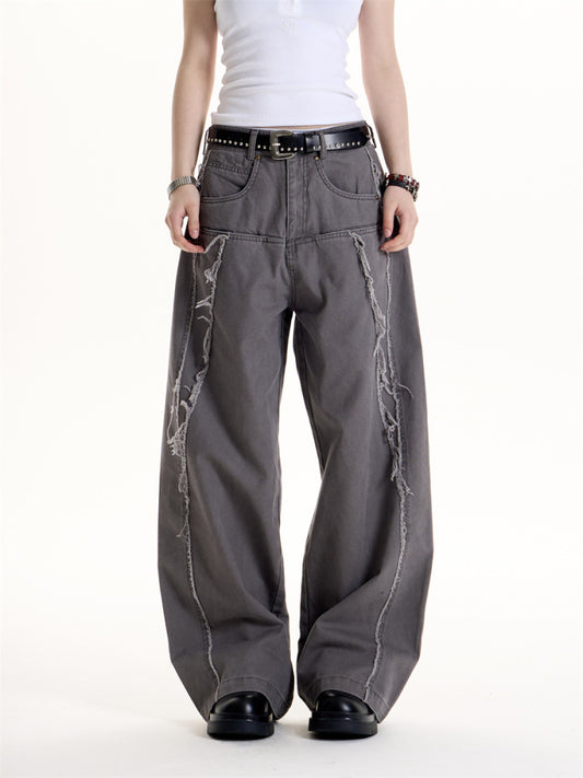 Raw Edge Attitude Wide Leg Pants