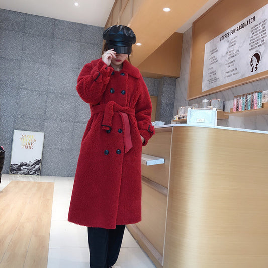 Shearly Dream Grain Wool Fur Coat