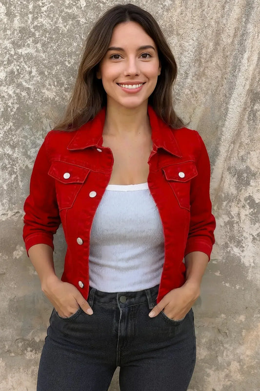 Button Front Closure Denim Jacket