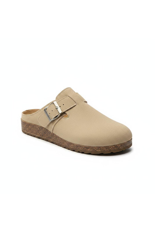 Barefoot Bliss Suede Buckle Slip-Ons