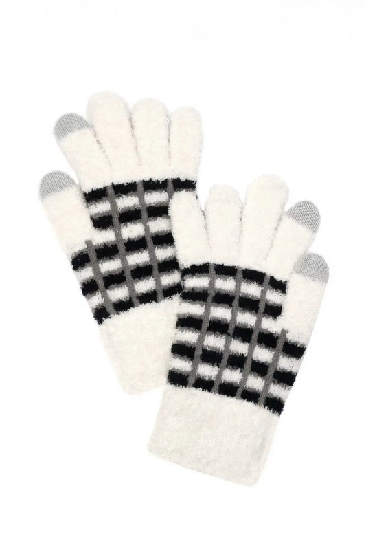 Cozy Color Blocked Smart Winter Gloves
