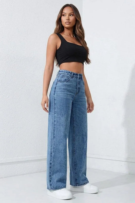 Easy Does It High-Rise Wide-Leg Jeans