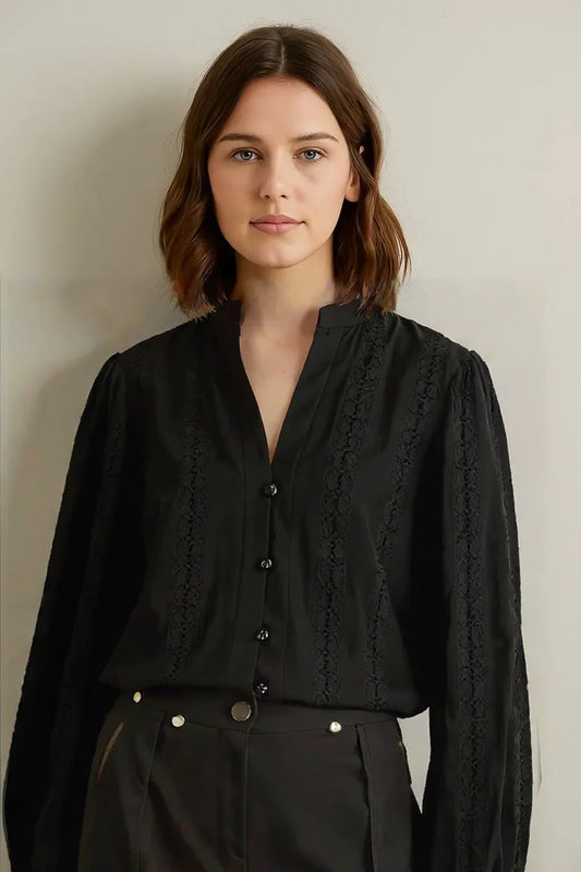 Simple Temperament Crew Neck Shirt