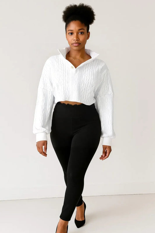 No Chill Cable Knit Crop Pullover