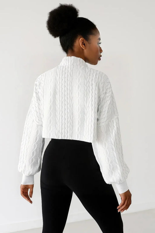 No Chill Cable Knit Crop Pullover