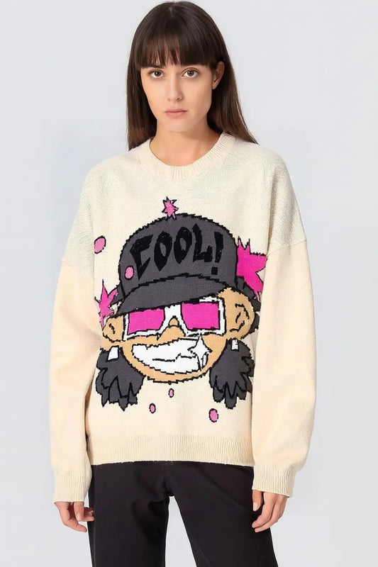 Women's Cartoon Jacquard Sweater