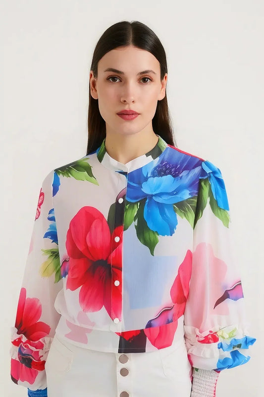 Petal Garden Sheer Blouse