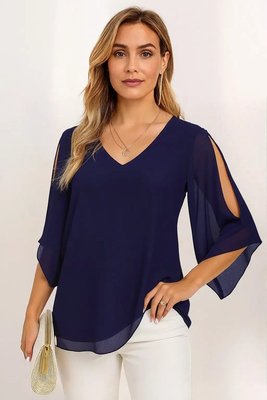 Vibe Sheer V-Neck