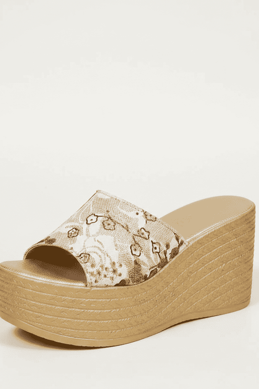 Golden Hour Bloom open toe Platform sandals