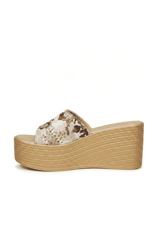 Golden Hour Bloom open toe Platform sandals