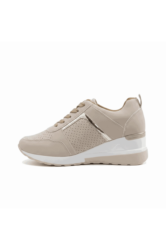Lace Up Wedge Glow Street Sneakers