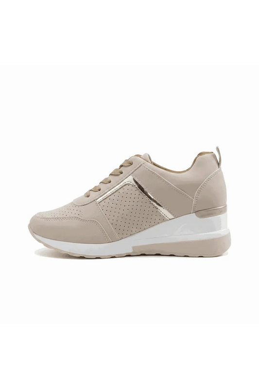 Lace Up Wedge Glow Street Sneakers