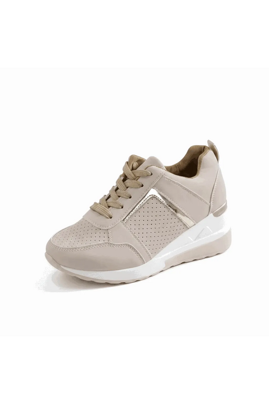 Lace Up Wedge Glow Street Sneakers