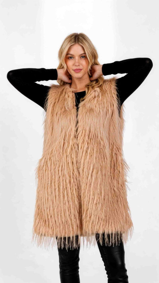 Faux Fur Pocket Vest