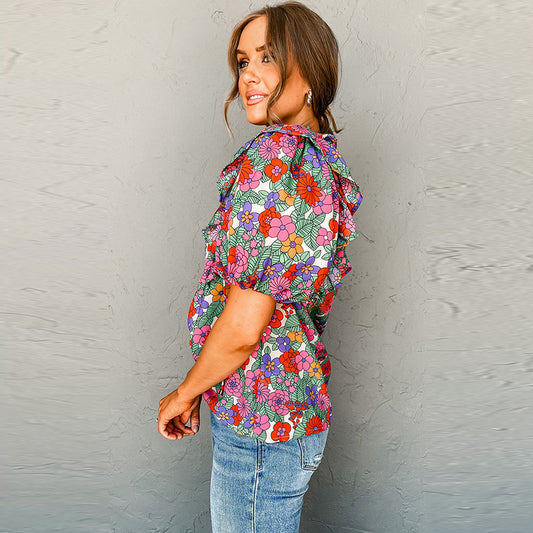 Petal Flirt Ruffle Top