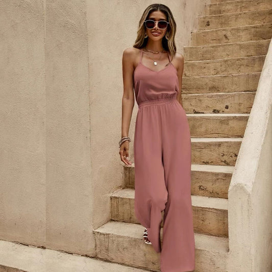 Terracotta Luxe Drape Strapless Jumpsuit