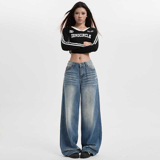 Noveen Wide Leg Denim Pants