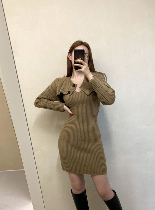 Ensemble robe pull deux pièces en tricot Laurel