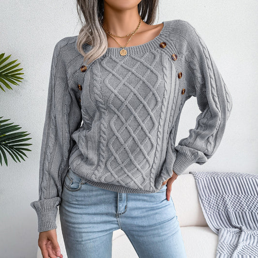Chic Stitch Round-Neck Sweater