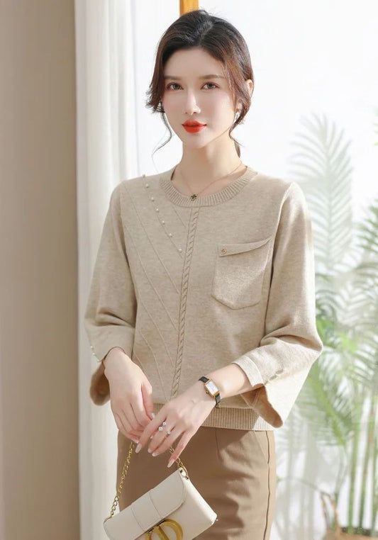 Glam Weave Beaded Blouse