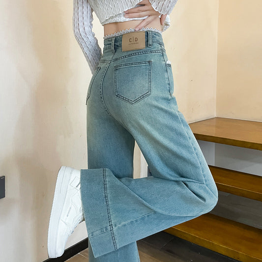 Playful & Trendy Wide-Leg Cropped Jeans