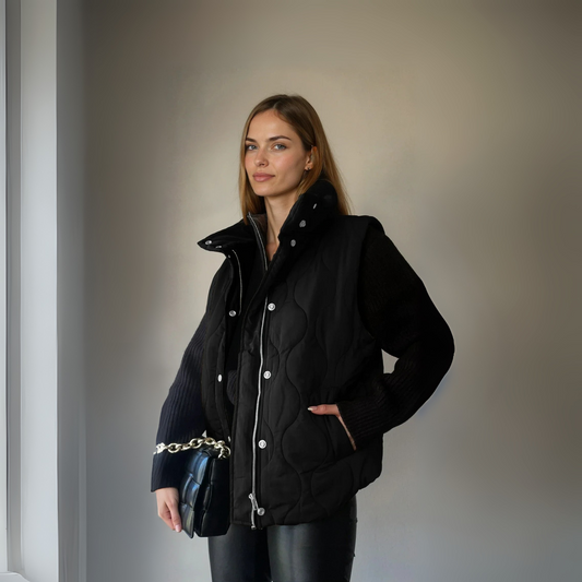 Collared Neck Vest with Pockets