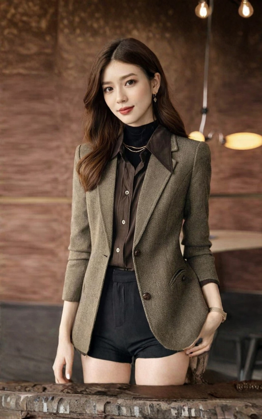 Women's Tailored Wool Blazer"