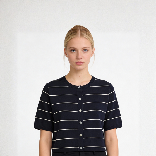 Tokyo Ease Quarter Spliced Pullover Top