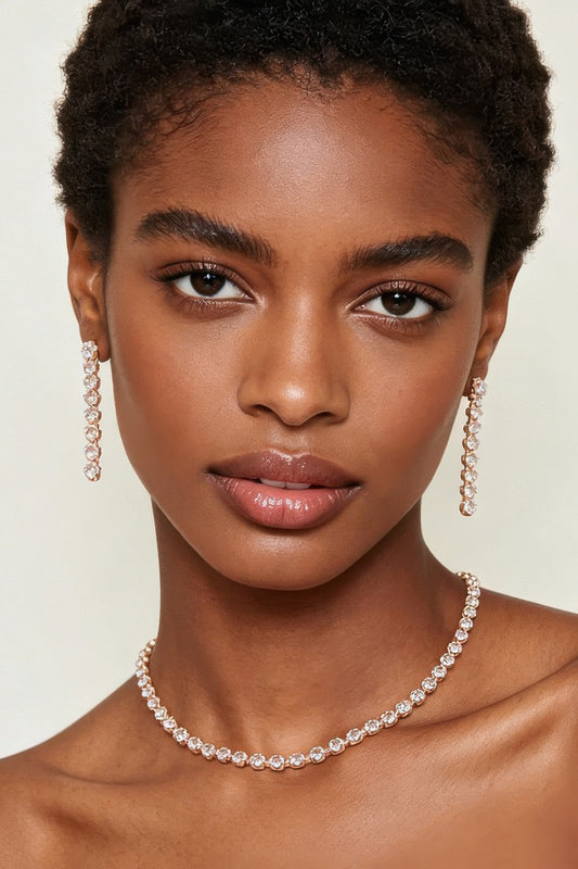Zirconia Bridal Set Necklace Set