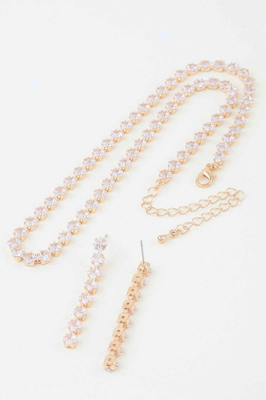 Zirconia Bridal Set Necklace Set