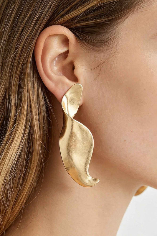 Hammered Matte Swirl Earrings