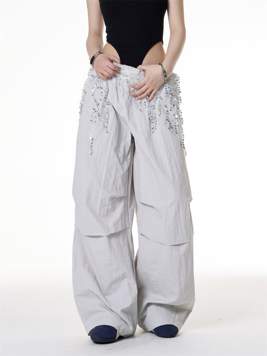 Shine On Sequin Baggy Trousers