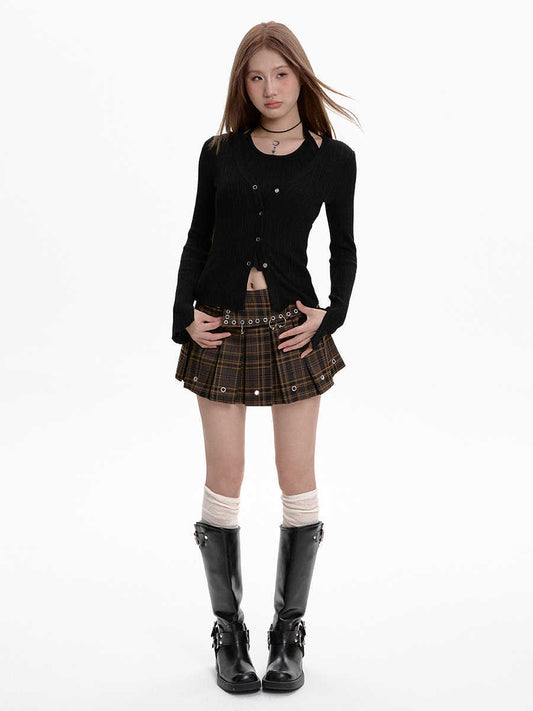 Darling Pleated Mini Skirt