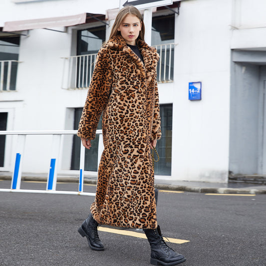Alexa Faux Fur Leopard Print Coat