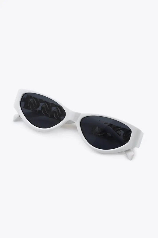 Chain Detail Temple Cat Eye Sunglasses - Lustreve