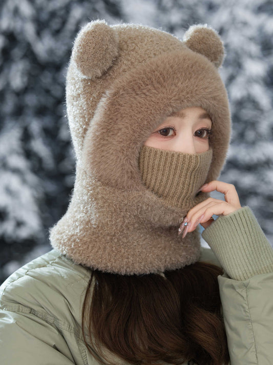 Cute But Freezing Teddy Bear Balaclava