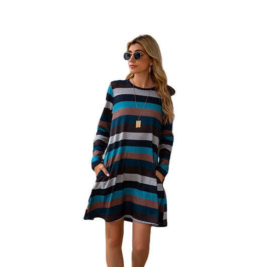 Robe midi rayée City Breeze